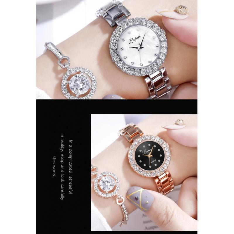 Bracelet Watches Set For Women Fashion Geometric Bangle Quartz Clock Ladies Wrist Watch