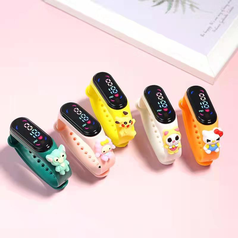 Children's Cartoon 7led Electronic Watch Upgrade Student Swimming Touch Waterproof Bracelet