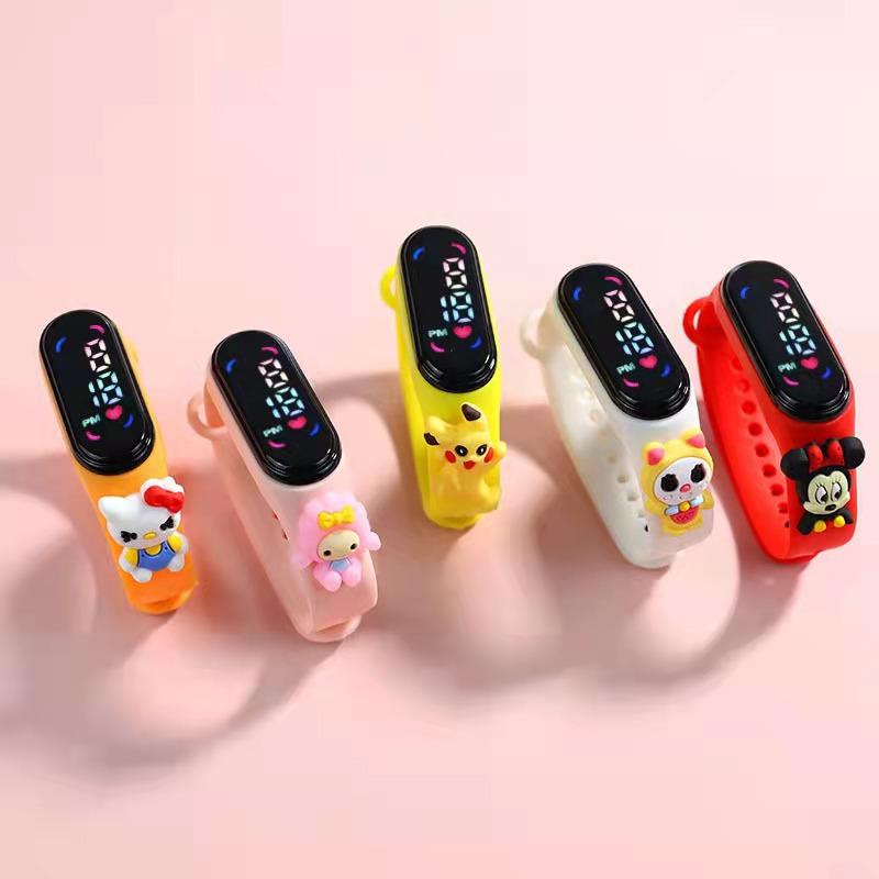 Children's Cartoon 7led Electronic Watch Upgrade Student Swimming Touch Waterproof Bracelet