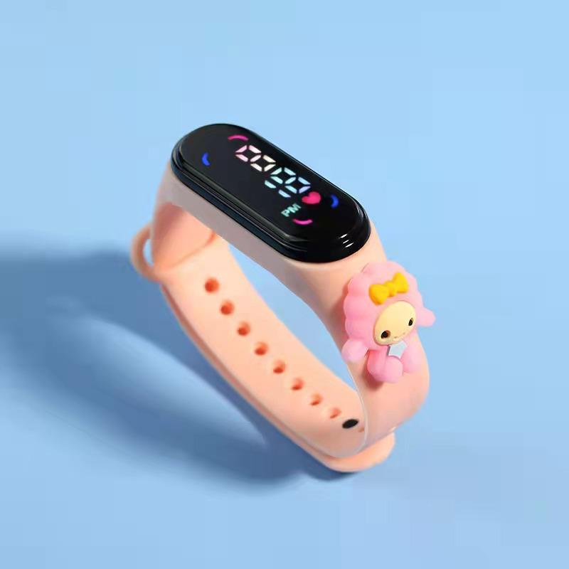 Children's Cartoon 7led Electronic Watch Upgrade Student Swimming Touch Waterproof Bracelet