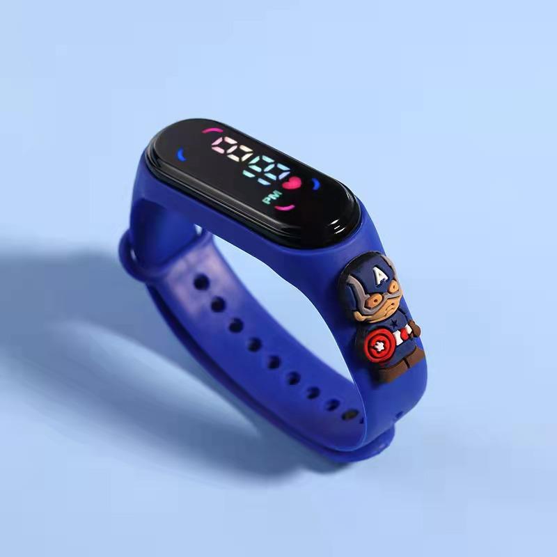 Children's Cartoon 7led Electronic Watch Upgrade Student Swimming Touch Waterproof Bracelet