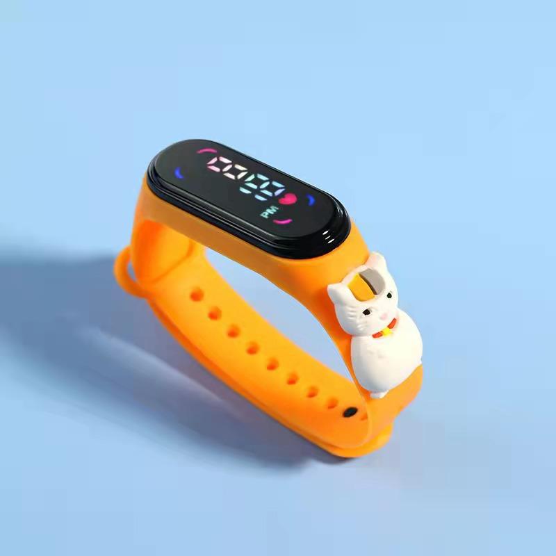 Children's Cartoon 7led Electronic Watch Upgrade Student Swimming Touch Waterproof Bracelet