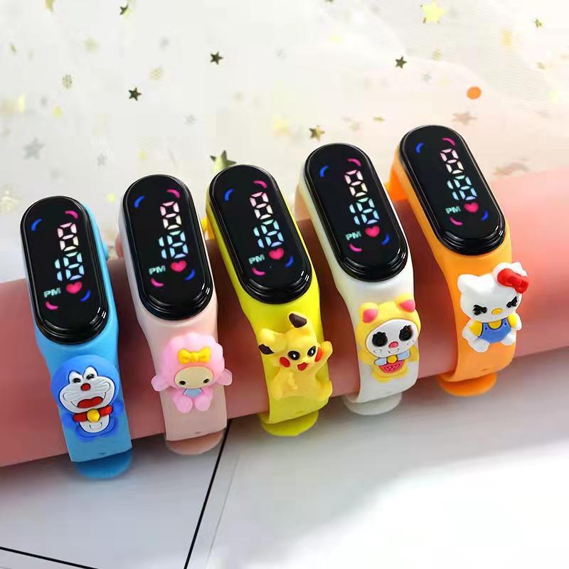 Children's Cartoon 7led Electronic Watch Upgrade Student Swimming Touch Waterproof Bracelet