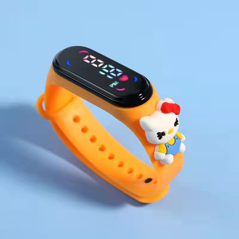 Children's Cartoon 7led Electronic Watch Upgrade Student Swimming Touch Waterproof Bracelet