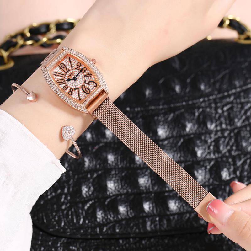 Casual Fashion Business Women Watches Mesh Strap Simple Quartz Watch