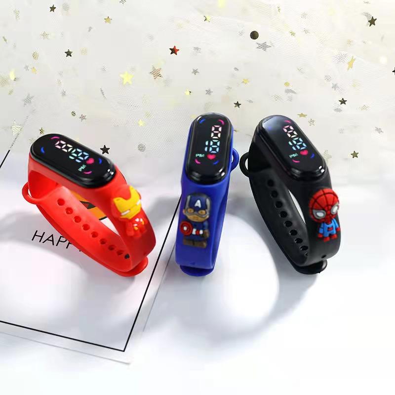 Children's Cartoon 7led Electronic Watch Upgrade Student Swimming Touch Waterproof Bracelet