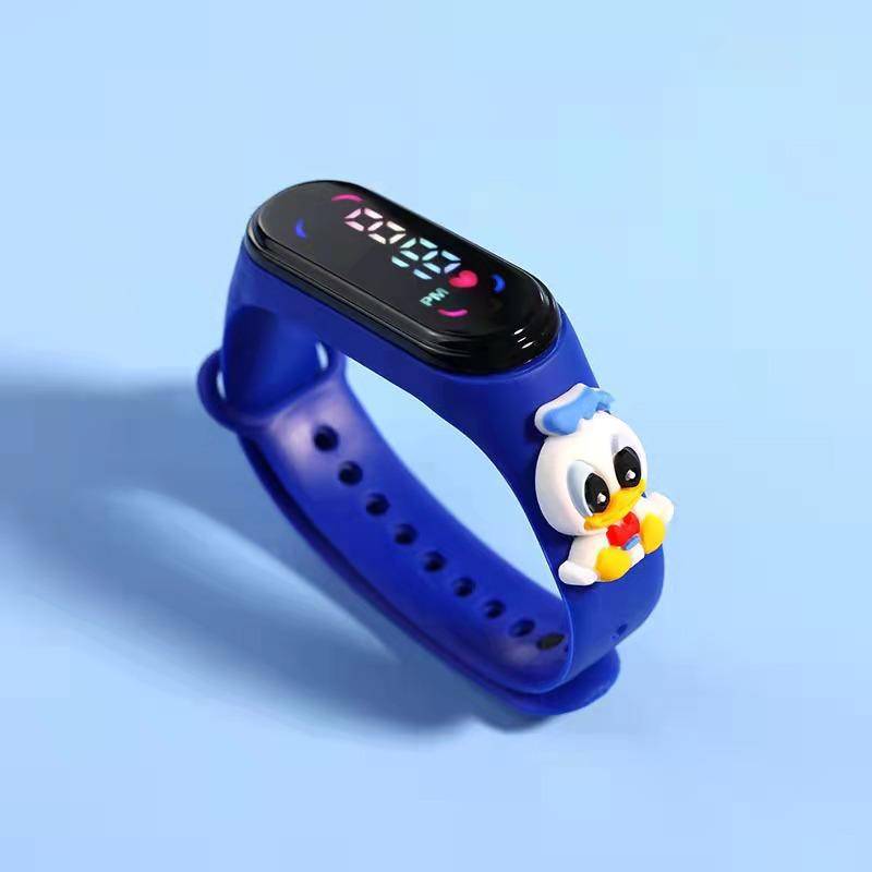 Children's Cartoon 7led Electronic Watch Upgrade Student Swimming Touch Waterproof Bracelet