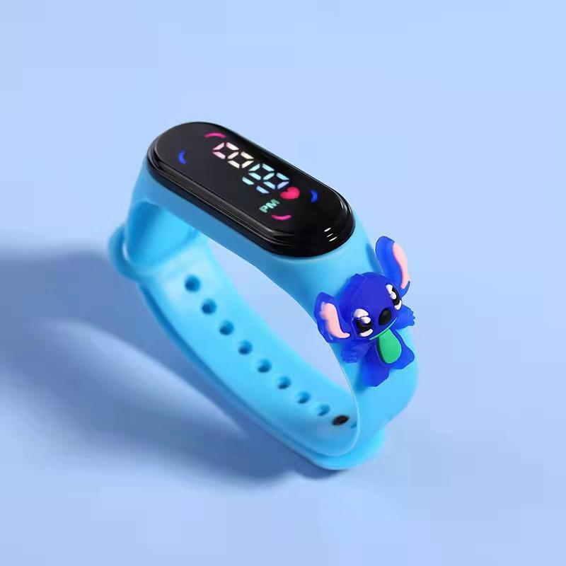 Children's Cartoon 7led Electronic Watch Upgrade Student Swimming Touch Waterproof Bracelet