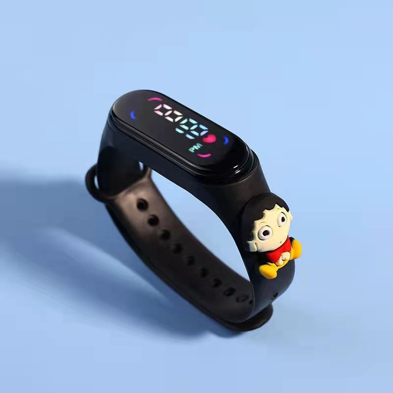 Children's Cartoon 7led Electronic Watch Upgrade Student Swimming Touch Waterproof Bracelet