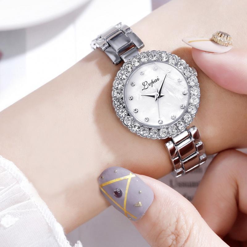 Bracelet Watches Set For Women Fashion Geometric Bangle Quartz Clock Ladies Wrist Watch