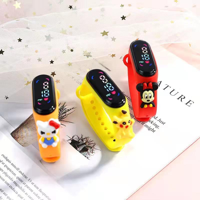 Children's Cartoon 7led Electronic Watch Upgrade Student Swimming Touch Waterproof Bracelet