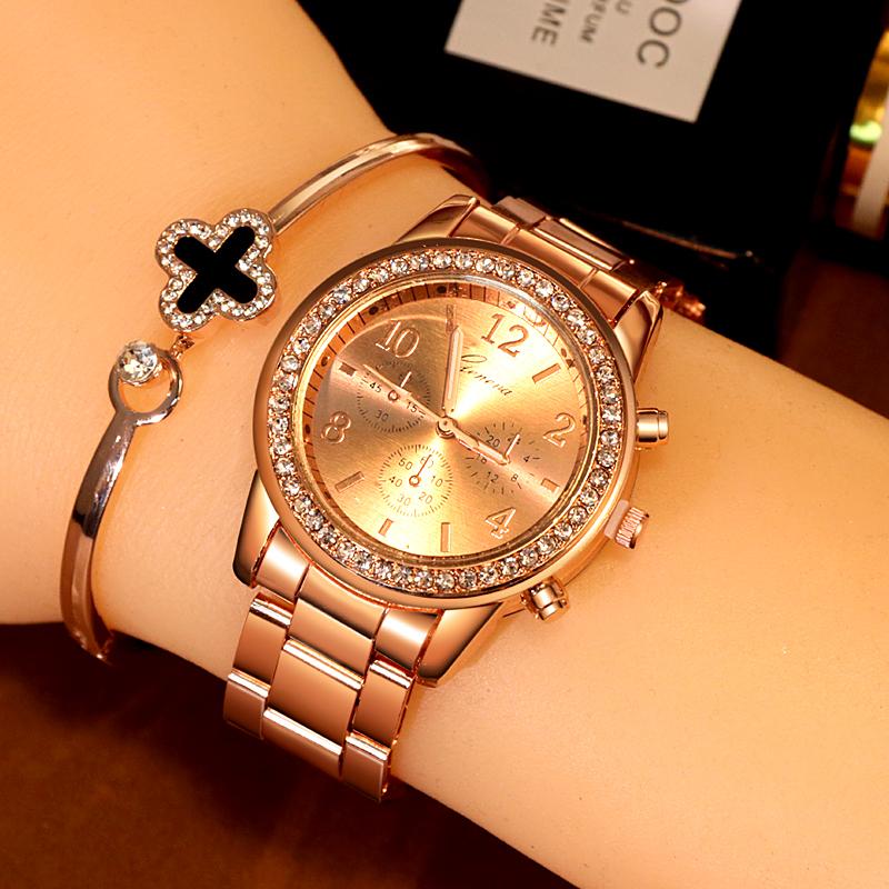 Casual Women's watches Steel Band Alloy Quartz Watch