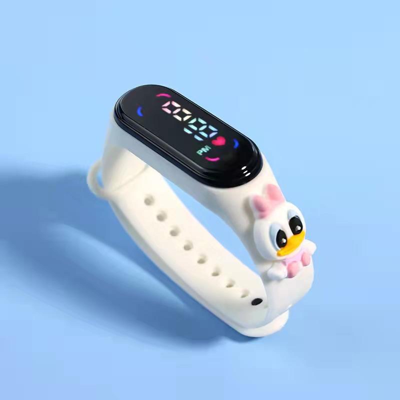 Children's Cartoon 7led Electronic Watch Upgrade Student Swimming Touch Waterproof Bracelet