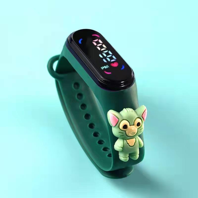 Children's Cartoon 7led Electronic Watch Upgrade Student Swimming Touch Waterproof Bracelet