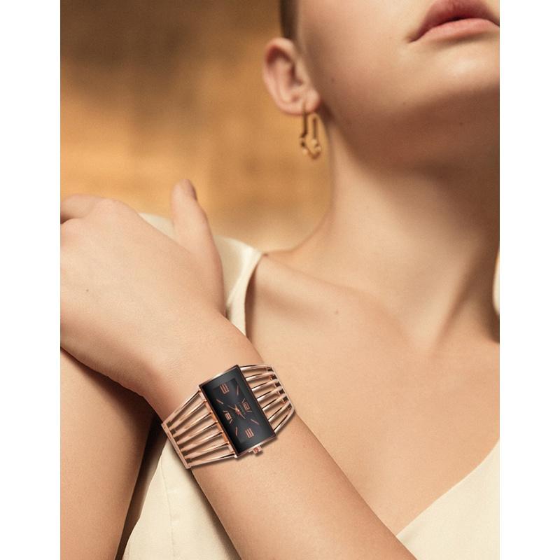 CANSNOW Womens Watch Luxury Fashion Rose Gold Bangle Bracelet Watch Women Dress Clock Female Lady Saati Girls Wristwatch Relojes