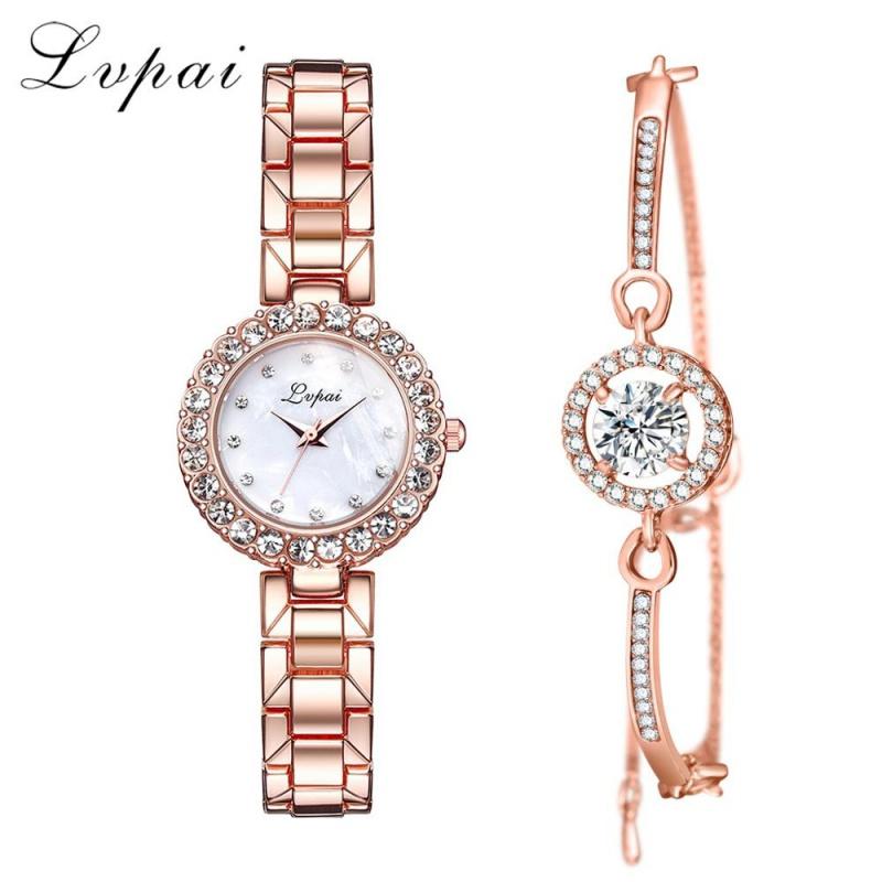 Bracelet Watches Set For Women Fashion Geometric Bangle Quartz Clock Ladies Wrist Watch