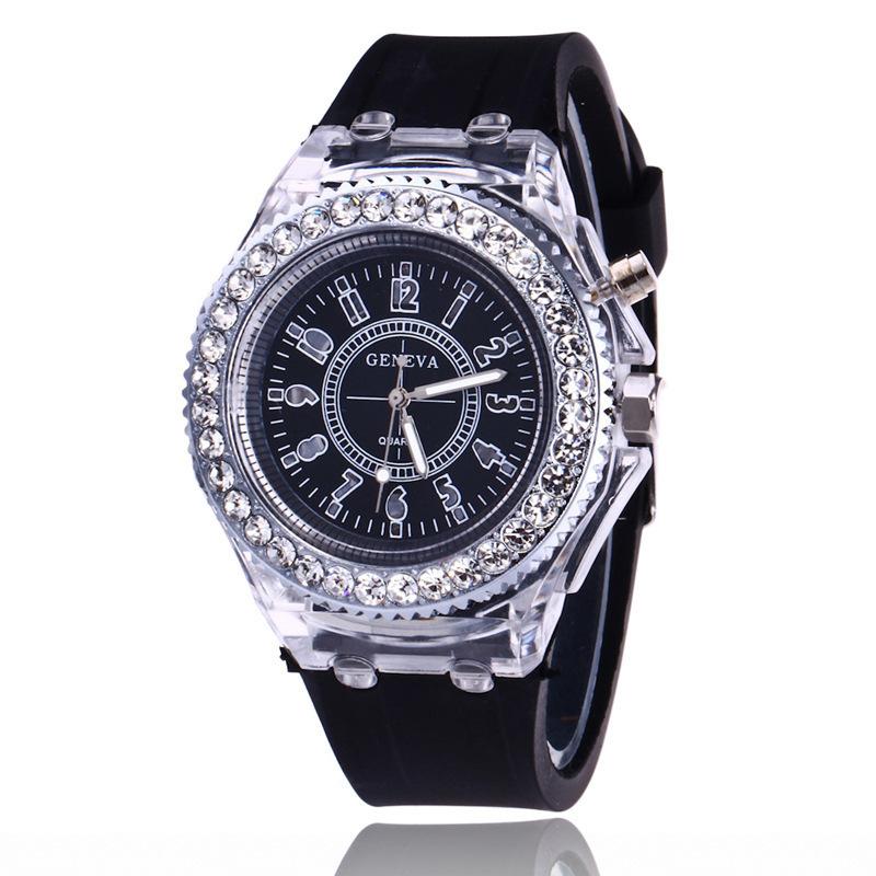 Men's and Women's Unisex Watch Quartz Luminescent Watch Geneva Silicone Watch