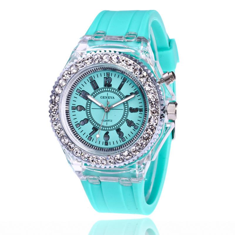 Men's and Women's Unisex Watch Quartz Luminescent Watch Geneva Silicone Watch