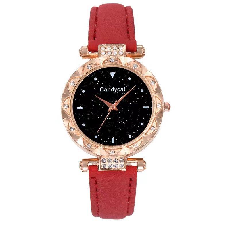 Watch Female Starry Sky Simple Fashion Trend Matte Leather Quartz Watch