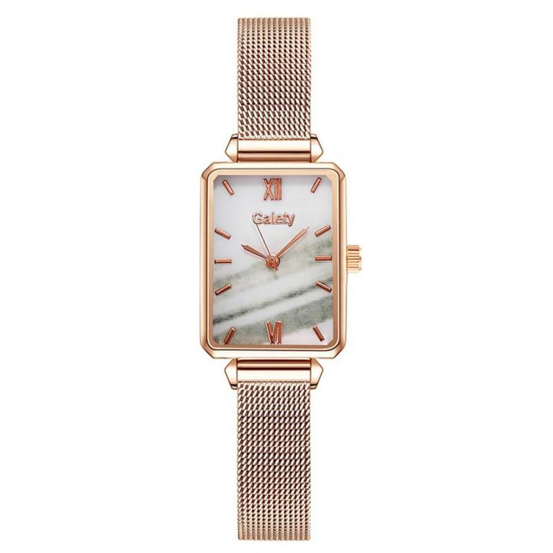 Luxury Women Square Green Dial Bracelet Watches For Women