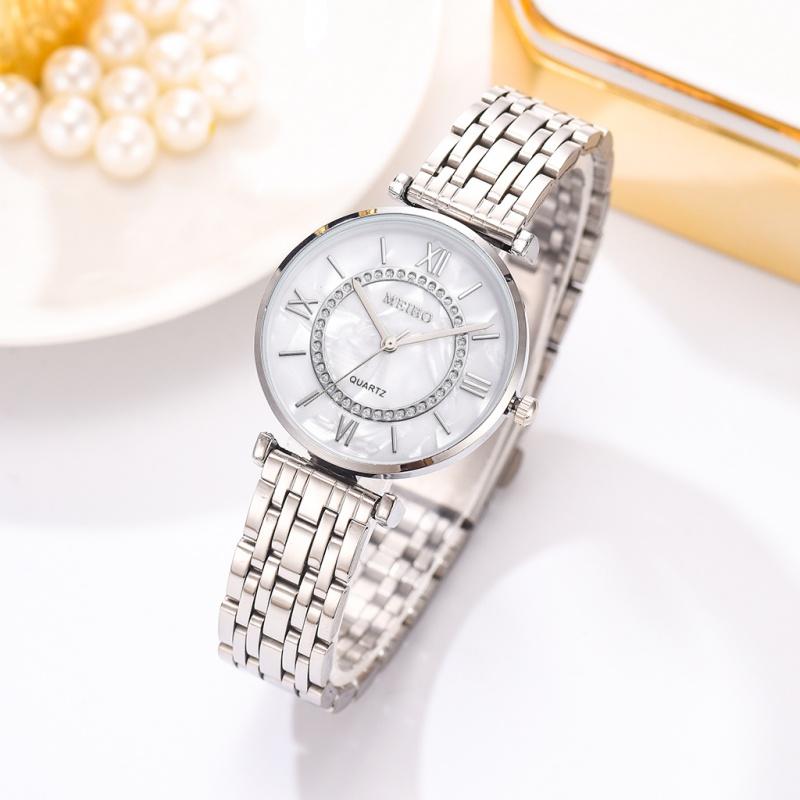 Women Watches Top Brand Luxury Diamond Ladies Stainless Steel Band Wristwatches Silver Rose Mesh Strap Female Quartz Watch