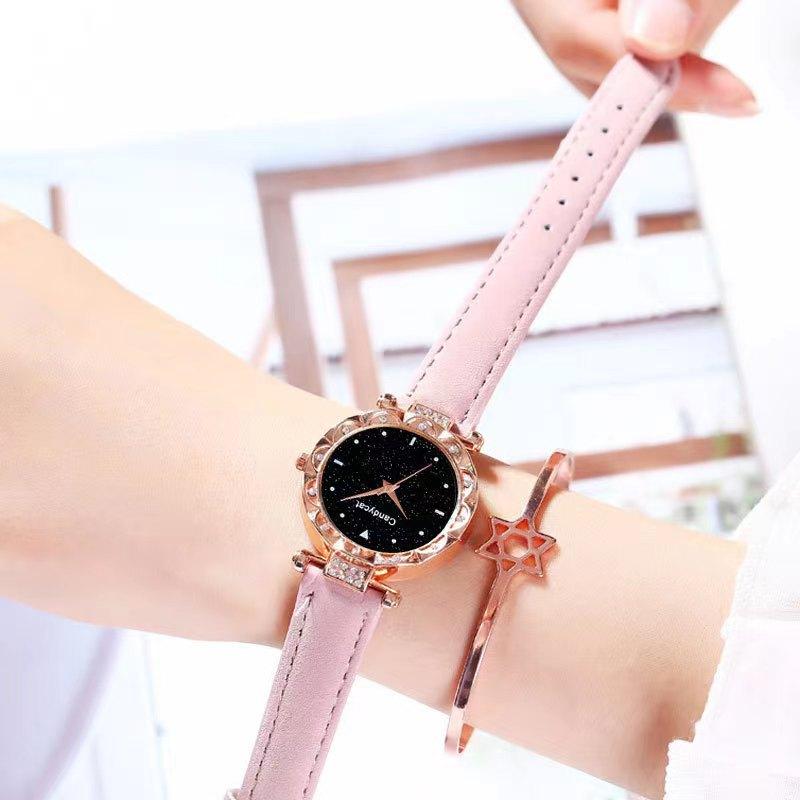 Watch Female Starry Sky Simple Fashion Trend Matte Leather Quartz Watch