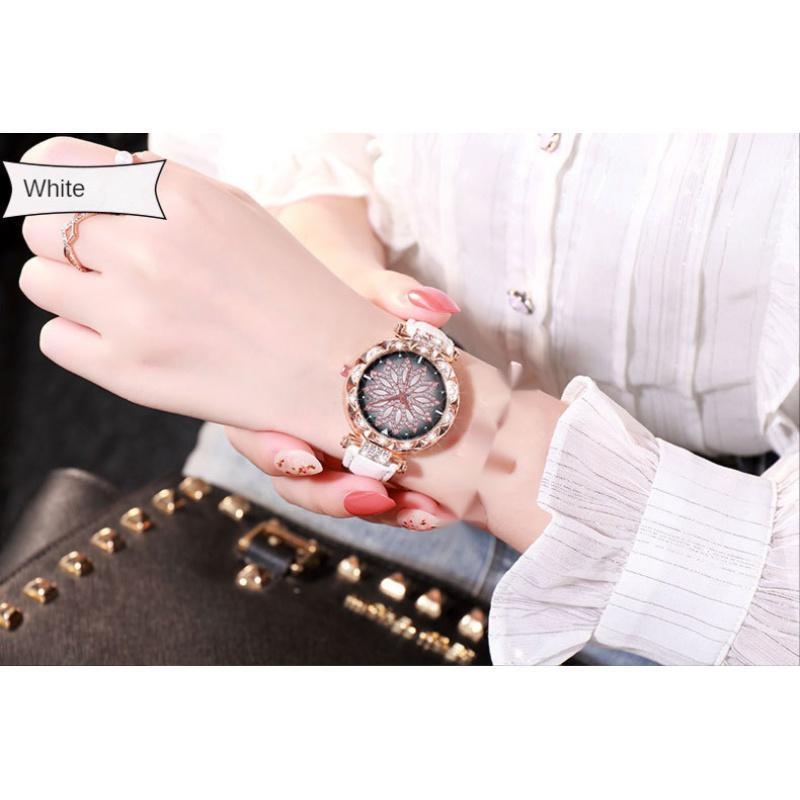 Flower Good Luck Watch Women's Fashion Frosted Belt Quartz Watch