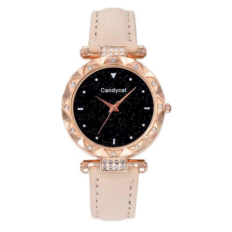 Watch Female Starry Sky Simple Fashion Trend Matte Leather Quartz Watch