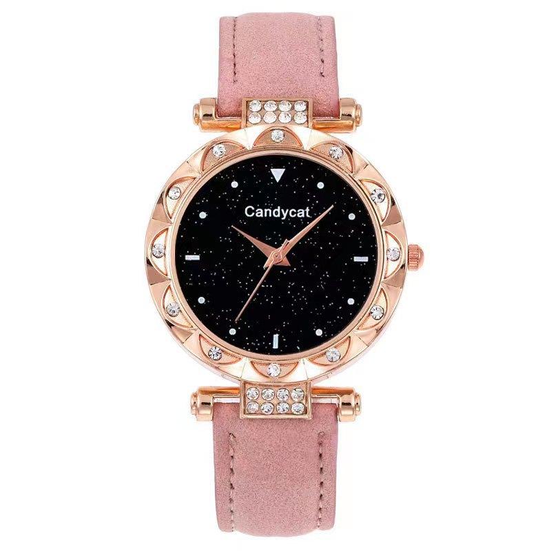 Watch Female Starry Sky Simple Fashion Trend Matte Leather Quartz Watch