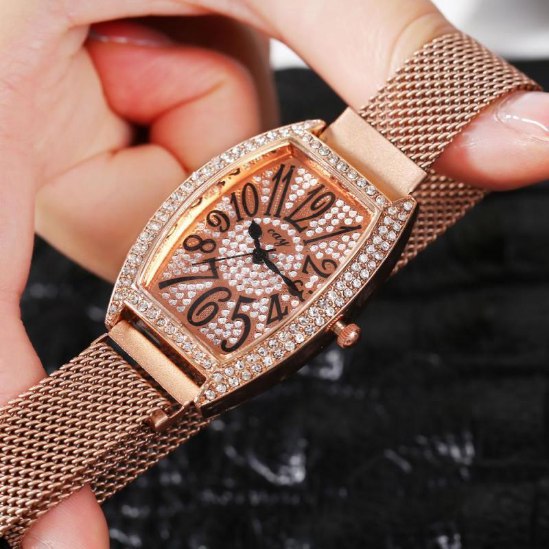 Casual Fashion Business Women Watches Mesh Strap Simple Quartz Watch