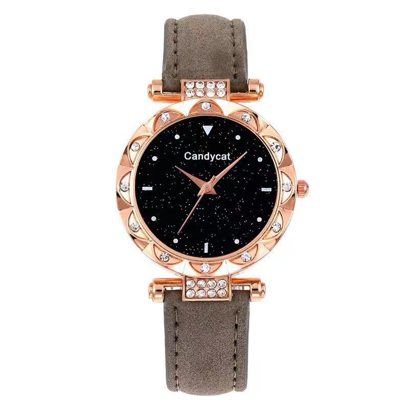 Watch Female Starry Sky Simple Fashion Trend Matte Leather Quartz Watch