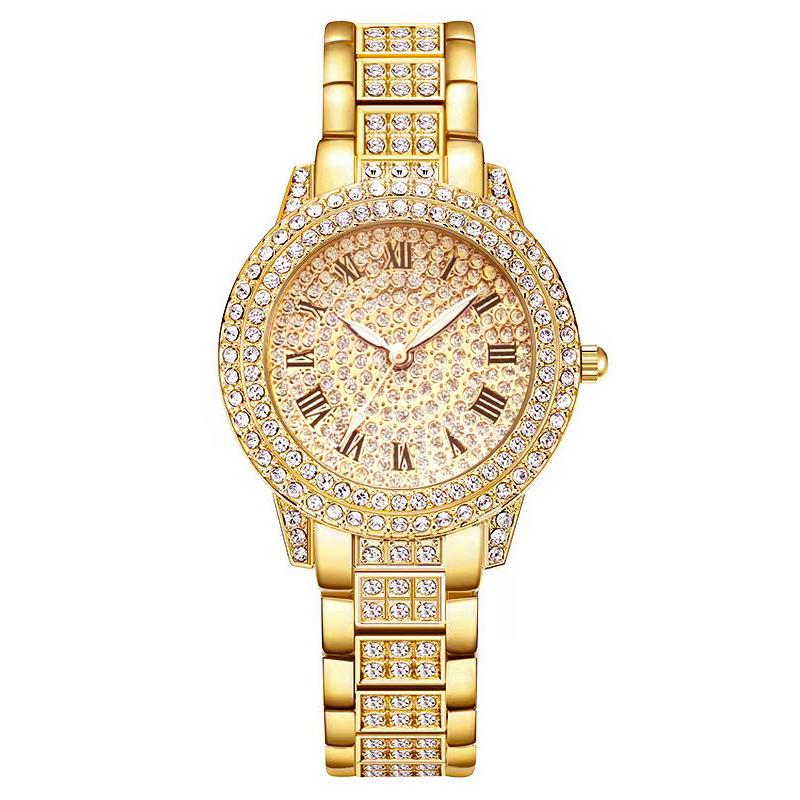 Fashion Diamondd-Embedded Women's Watch Elegant Quartz Watch
