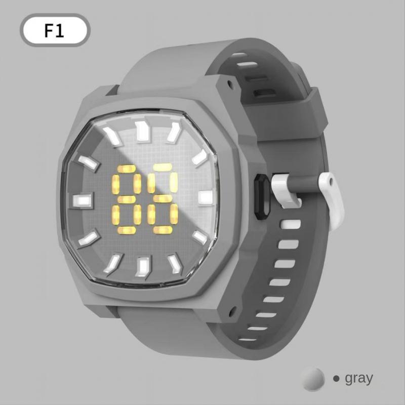 New Unisex LED Electronic Watch Square Waterproof 3D Digital Display Sports Student LED Watches