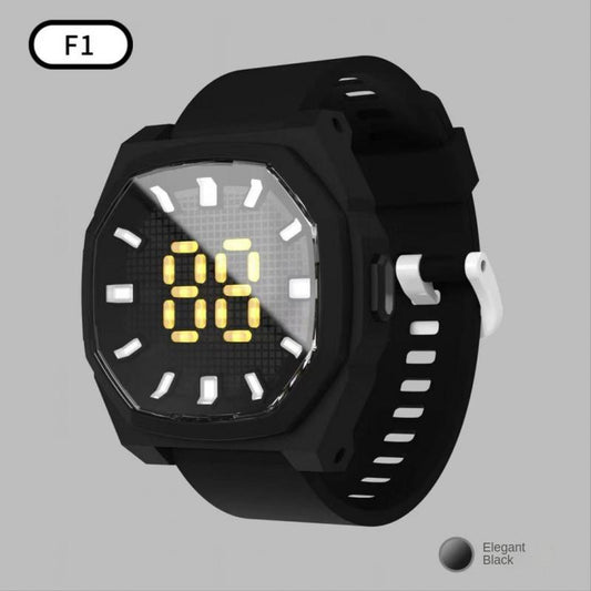 New Unisex LED Electronic Watch Square Waterproof 3D Digital Display Sports Student LED Watches