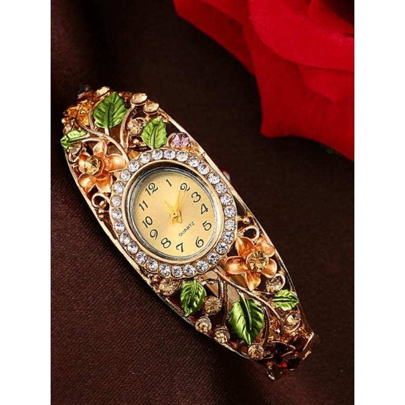 Women Watches CrystaFlower Bangle Bracelet Ladies Watch