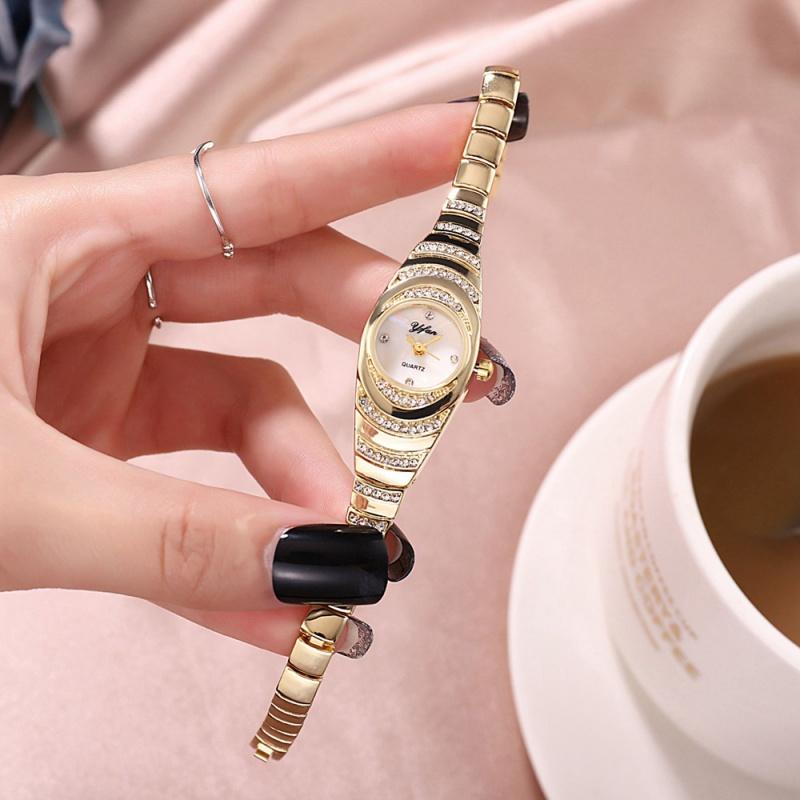 Women Bracelet Watch Rose Gold Fashion Luxury Stainless Steel Wrist Watch