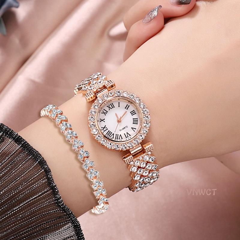 Women Bracelet Watches Steel belt Love Bracelet Wristwatches Set