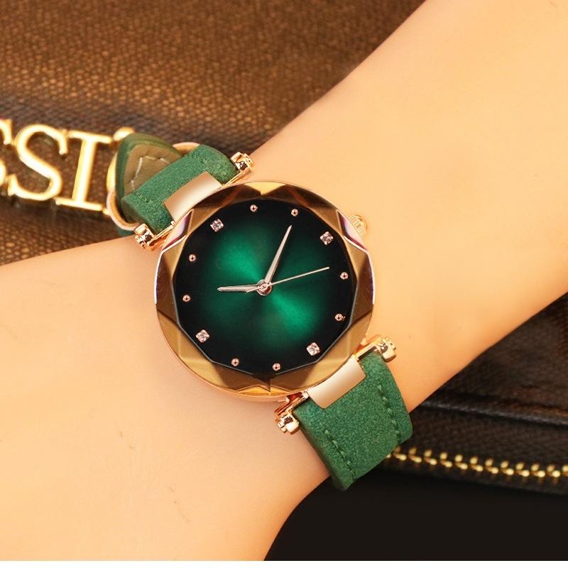 Fashion Belt Girls Casual Watches Colorful Dial Women's Quartz Watch