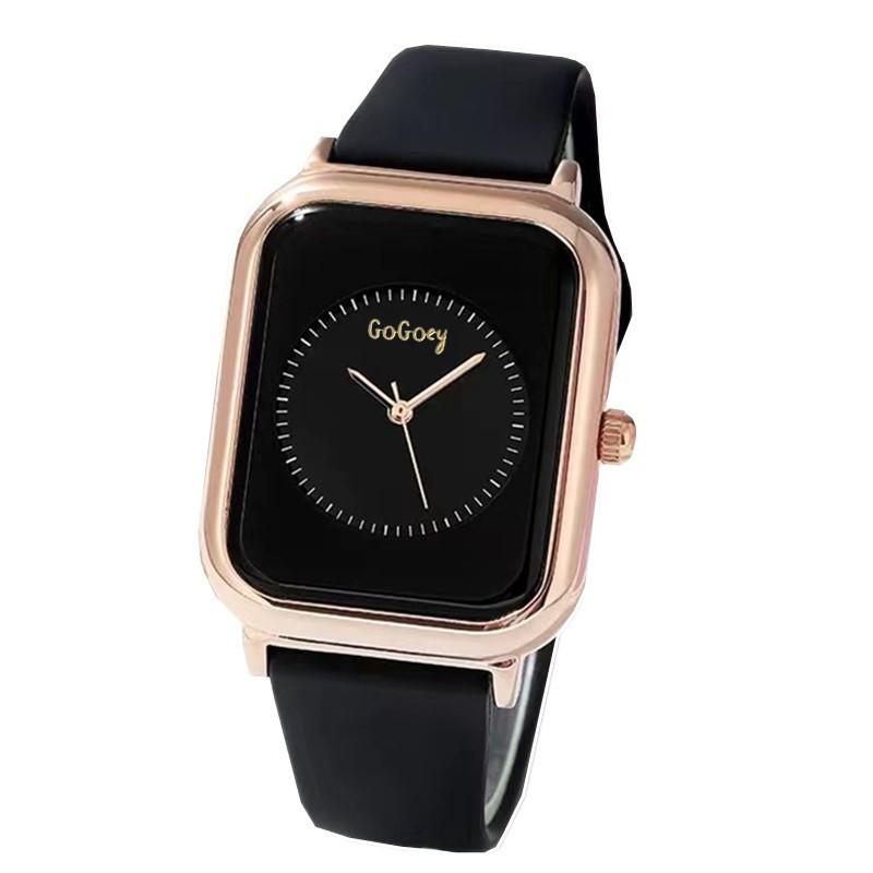 New Fashion Women's Watch Silicone Simple Temperament Men's and Women's Quartz Rectangular Watch