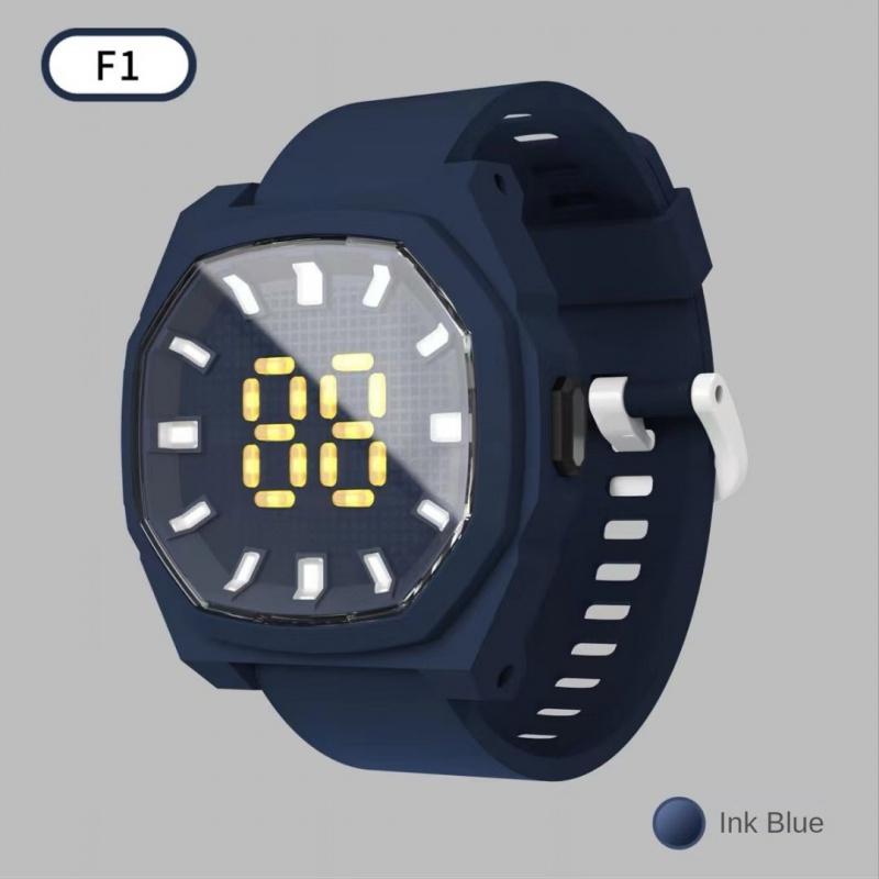 New Unisex LED Electronic Watch Square Waterproof 3D Digital Display Sports Student LED Watches