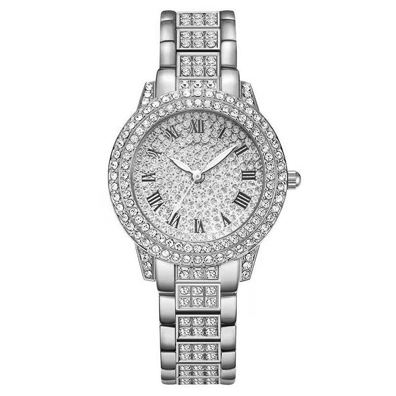 Fashion Diamondd-Embedded Women's Watch Elegant Quartz Watch