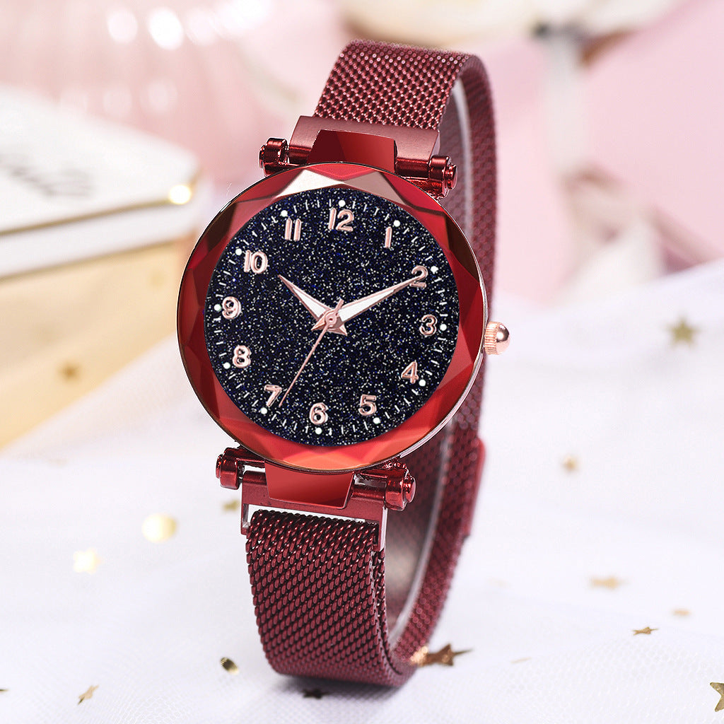 Luxury Women Starry Sky Watch Magnetic Belt Night Quartz Watch Casual Designer Ladies Clock Gift 324