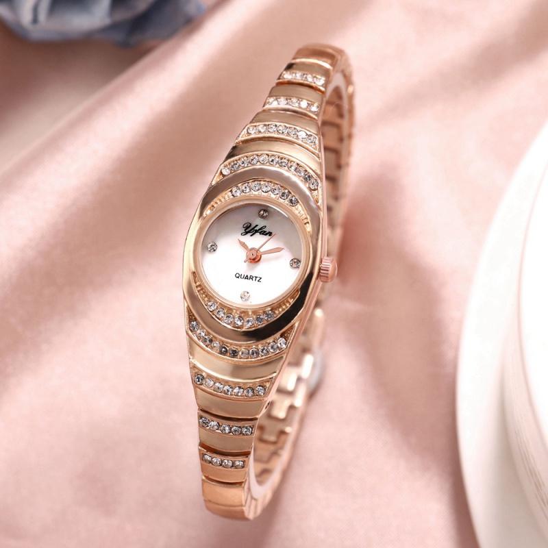 Women Bracelet Watch Rose Gold Fashion Luxury Stainless Steel Wrist Watch