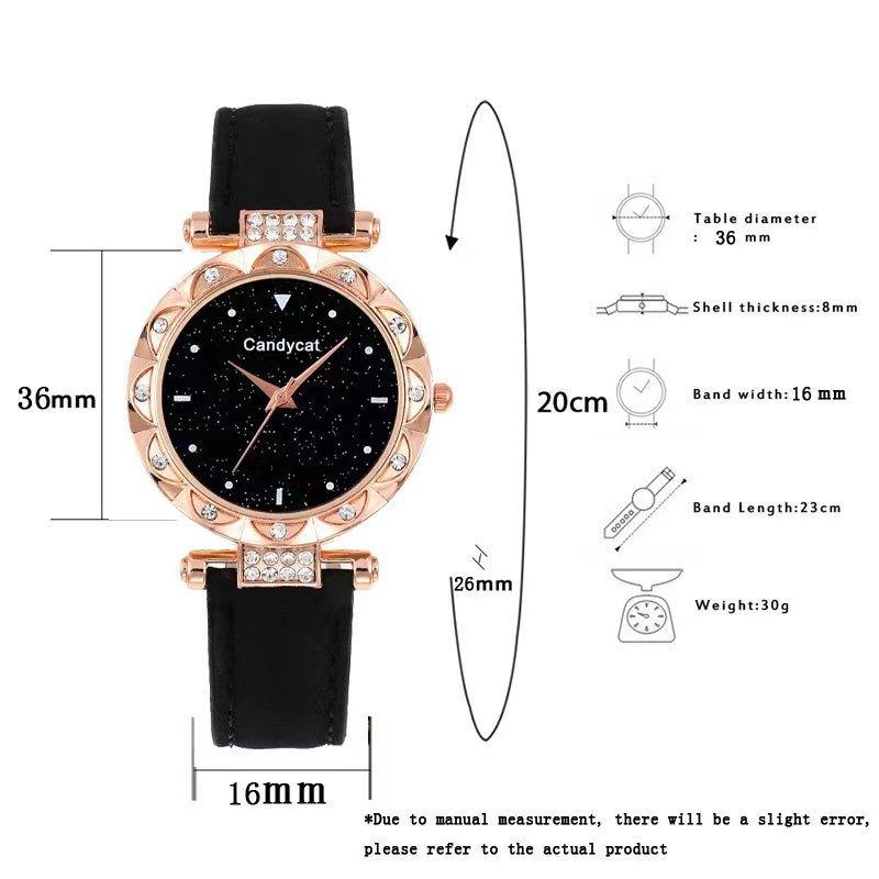 Watch Female Starry Sky Simple Fashion Trend Matte Leather Quartz Watch