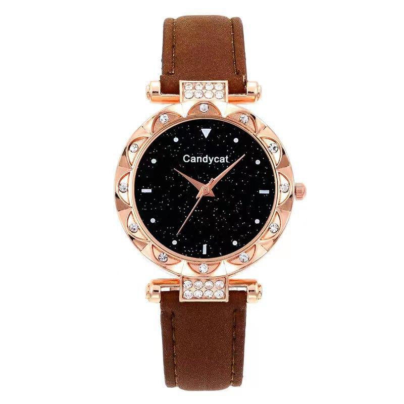 Watch Female Starry Sky Simple Fashion Trend Matte Leather Quartz Watch