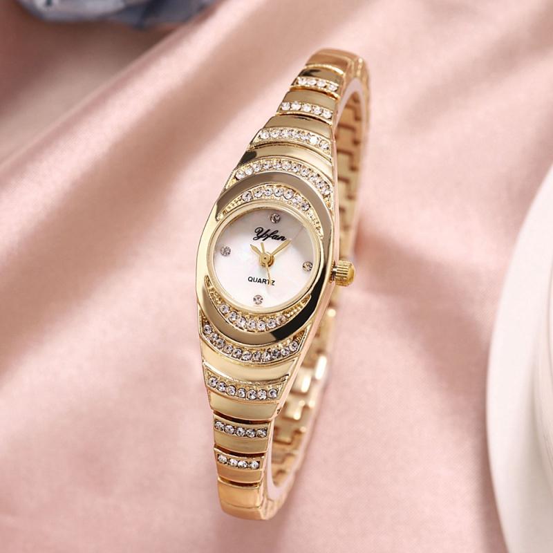 Women Bracelet Watch Rose Gold Fashion Luxury Stainless Steel Wrist Watch