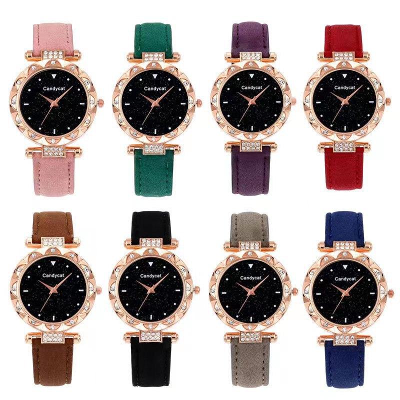 Watch Female Starry Sky Simple Fashion Trend Matte Leather Quartz Watch