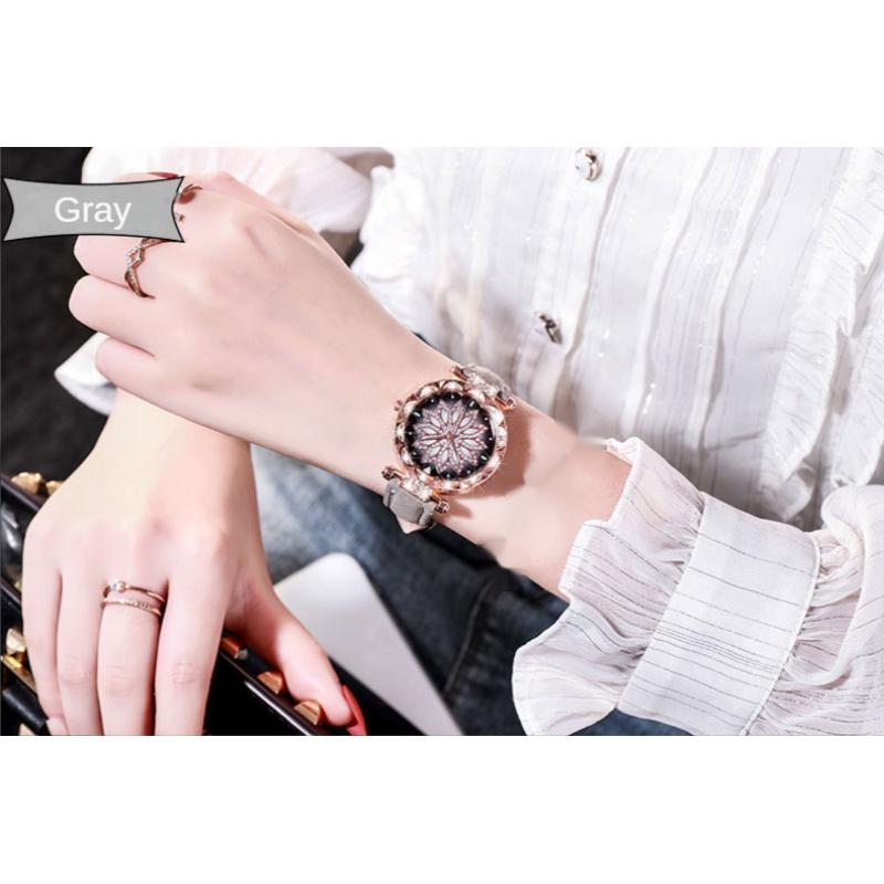 Flower Good Luck Watch Women's Fashion Frosted Belt Quartz Watch