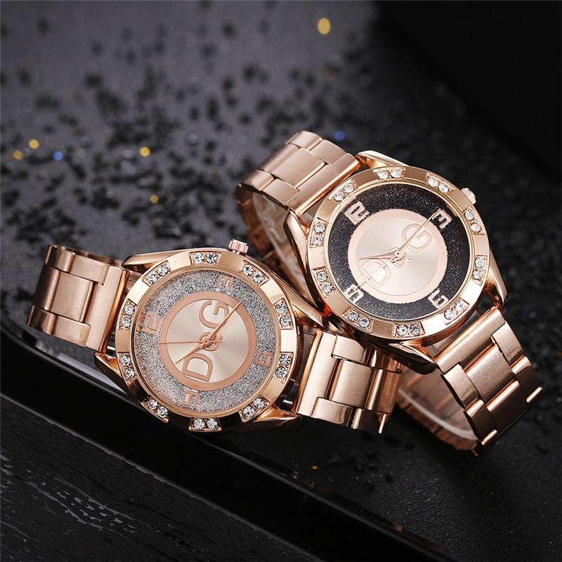 Women Retro Quartz Wrist Watch Fashion Design Alloy Band Analog Luxury Watches for Women Stainless Steel