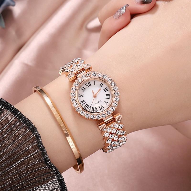 Women Bracelet Watches Steel belt Love Bracelet Wristwatches Set